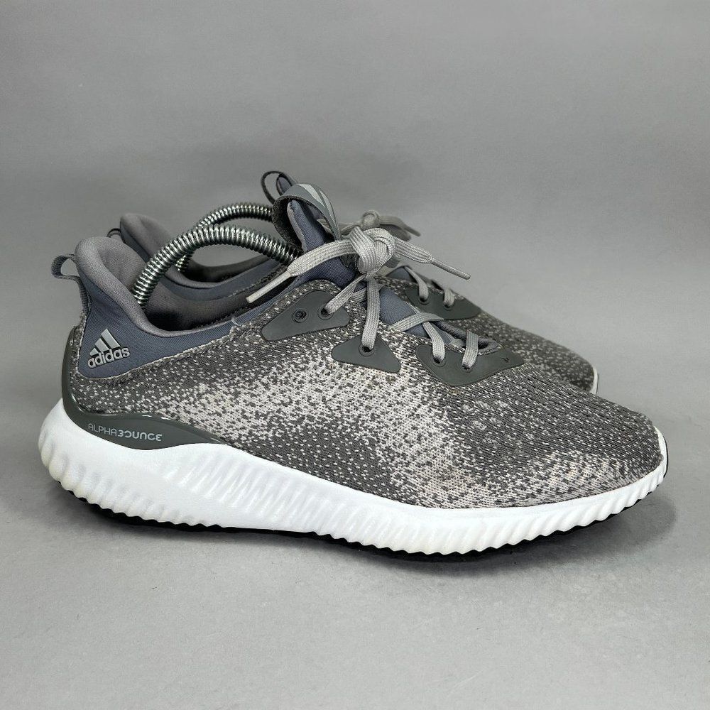 Adidas Alphabounce 1 Running Shoes Women 8.5 Grey Athletic Run Training Sneakers